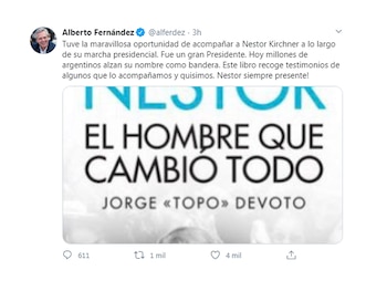 El mensaje de Alberto Fernández