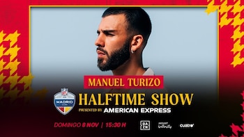 Manuel Turizo protagonizará el espectáculo del descanso del 2026 NFL Madrid Game del Bernabéu