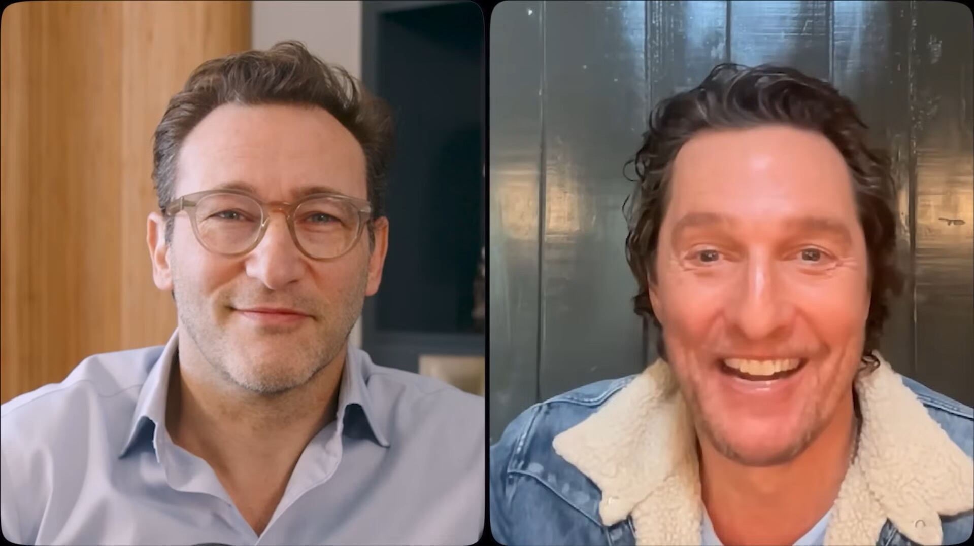 Matthew McConaughey renunció a las comedias románticas de Hollywood en busca de autenticidad y sentido profesional (YouTube: Simon Sinek)