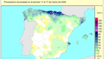 España registra 508 l/m2 de
