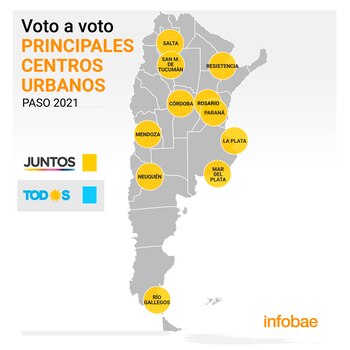 El mapa de los principales