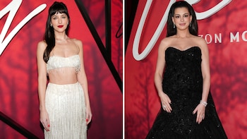 El Yin y el Yang de la moda: la dualidad perfecta de Anne Hathaway y Dakota Johnson en Nueva York