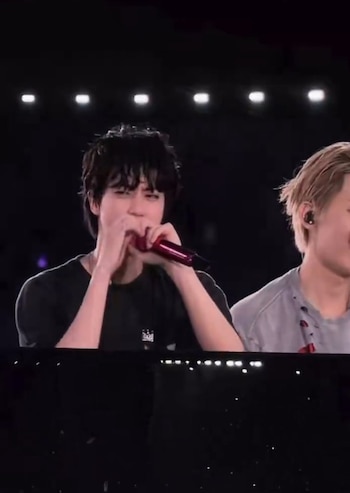 BTS en Lima: Jin habla en español y causa furor con inesperada frase durante su concierto en San Marcos. Captura: x.