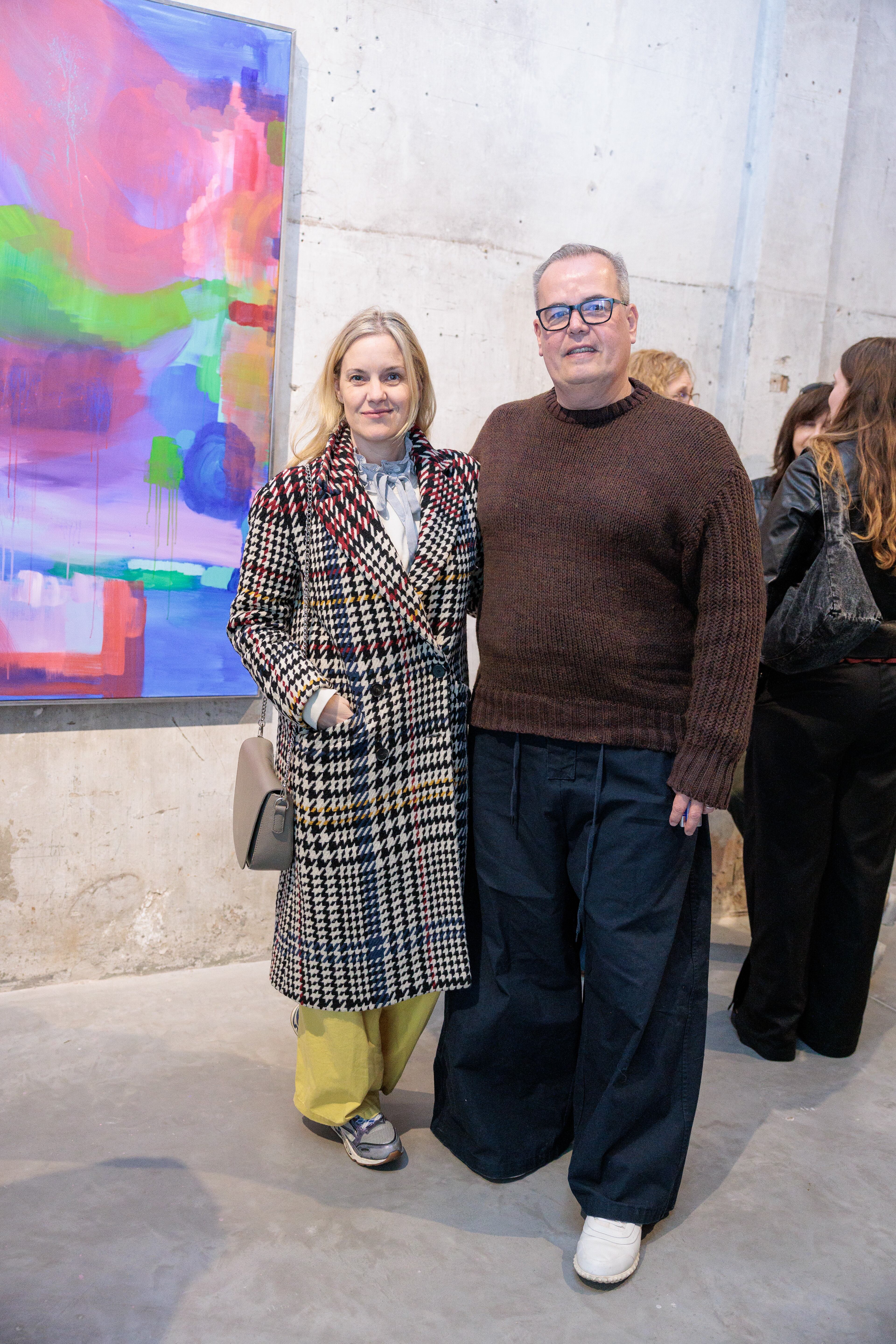 Maia Güemes y el coleccionista Andrés Brun