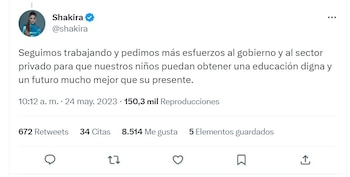 Shakira anuncia construcción de un