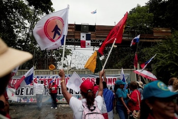 FOTO DE ARCHIVO. Luego de masivas protestas la Corte Suprema declaró inconstitucional el contrato para operar la mina Cobre Panamá, propiedad de la canadiense First Quantum. REUTERS/Roberto Cisneros