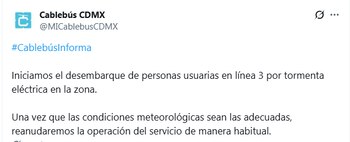 Cablebús de CDMX informó en