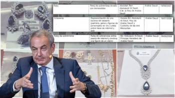 Zapatero entregó al Estado un reloj de esmeraldas, otro de mármol y una artesanía de oro y plata que le regaló el rey saudí, pero no las joyas de 1,3 millones euros
