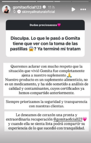 Un suplemento alimenticio, mencionado por