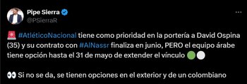 Atlético Nacional esperaría hasta el