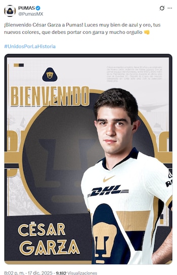 El club universitario anunció oficialmente