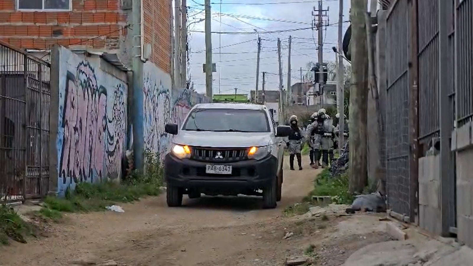 Operativo en el barrio Santa Catalina, en Uruguay (Ministerio del Interior)