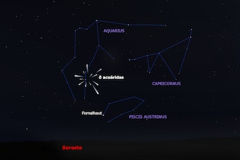 El 'radiante' de las delta acuáridas. (Observatorio Astronómico Nacional)