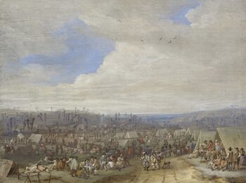 "Soldados en su campamento", de