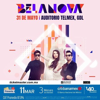 Belanova anunció concierto en Guadalajara.