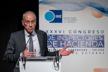 29/10/2026 El secretario de Estado de Hacienda, Jesús Gascón, durante su intervención en el XXXVI Congreso de Inspectores de Hacienda del Estado, en Toledo.
ECONOMIA
ASOCIACIÓN DE INSPECTORES DE HACIENDA