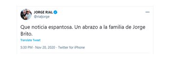 El tuit de Jorge Rial