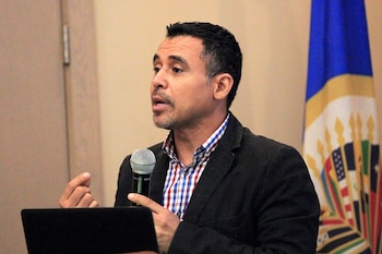 Joaquín Mejía sostuvo que el regreso de Juan Orlando Hernández pondrá a prueba a las instituciones y a los órganos de justicia de Honduras. EFE/Gustavo Amador