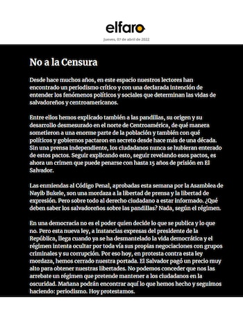 El texto publicado en la