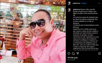 Miguel Ángel Díaz respira asistido