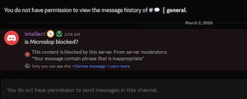 Microsoft bloqueó la palabra 'Microslop'
