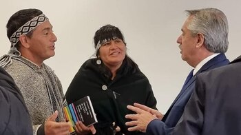 Alberto Fernández, con los representantes