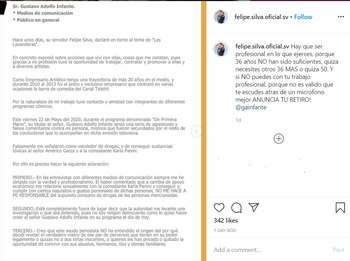 El documento de Silva dirigido