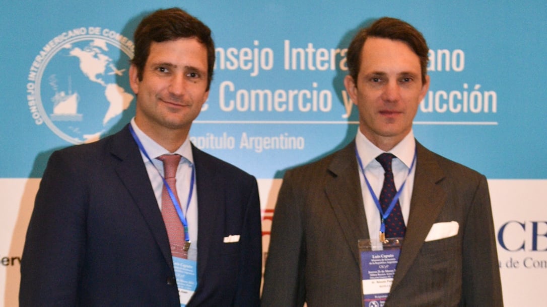 Juan y Patricio Neuss, en un almuerzo del Cicyp, en 2024 (Adrián Escandar)