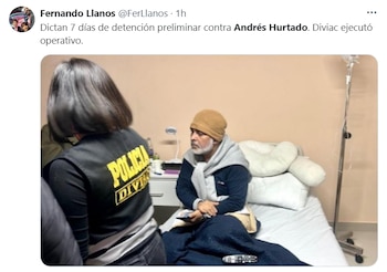 Andrés Hurtado detenido en clínica.