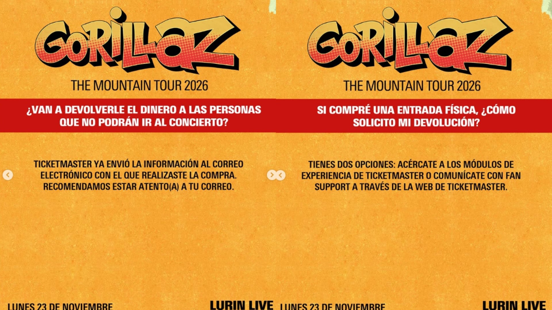 Gorillaz en Lurín Live: preguntas frecuentes de los asistentes al concierto. One Entertainment / Instagram