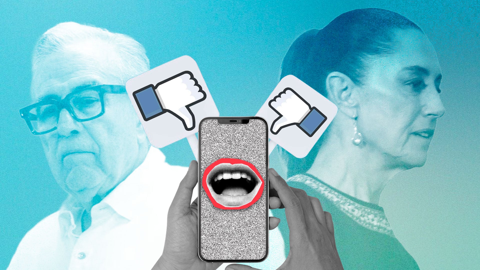 De acuerdo a un estudio realizado por DINAMIC, empresa de monitoreo y análisis digital, el rechazo a la presidenta en redes sociales ronda el 58% (Jesús Avilés / Infobae México)