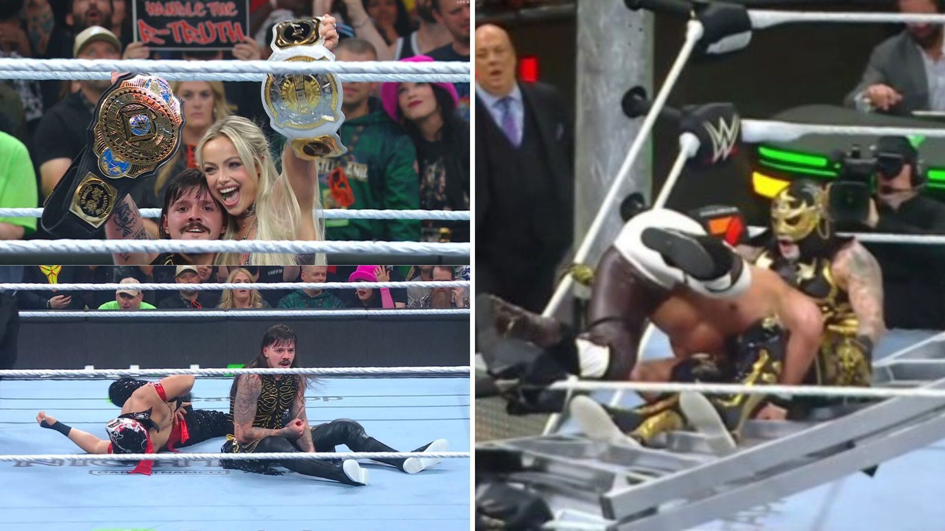 Los mexicanos dieron una gran participación en Money in The Bank. (Captura de pantalla)