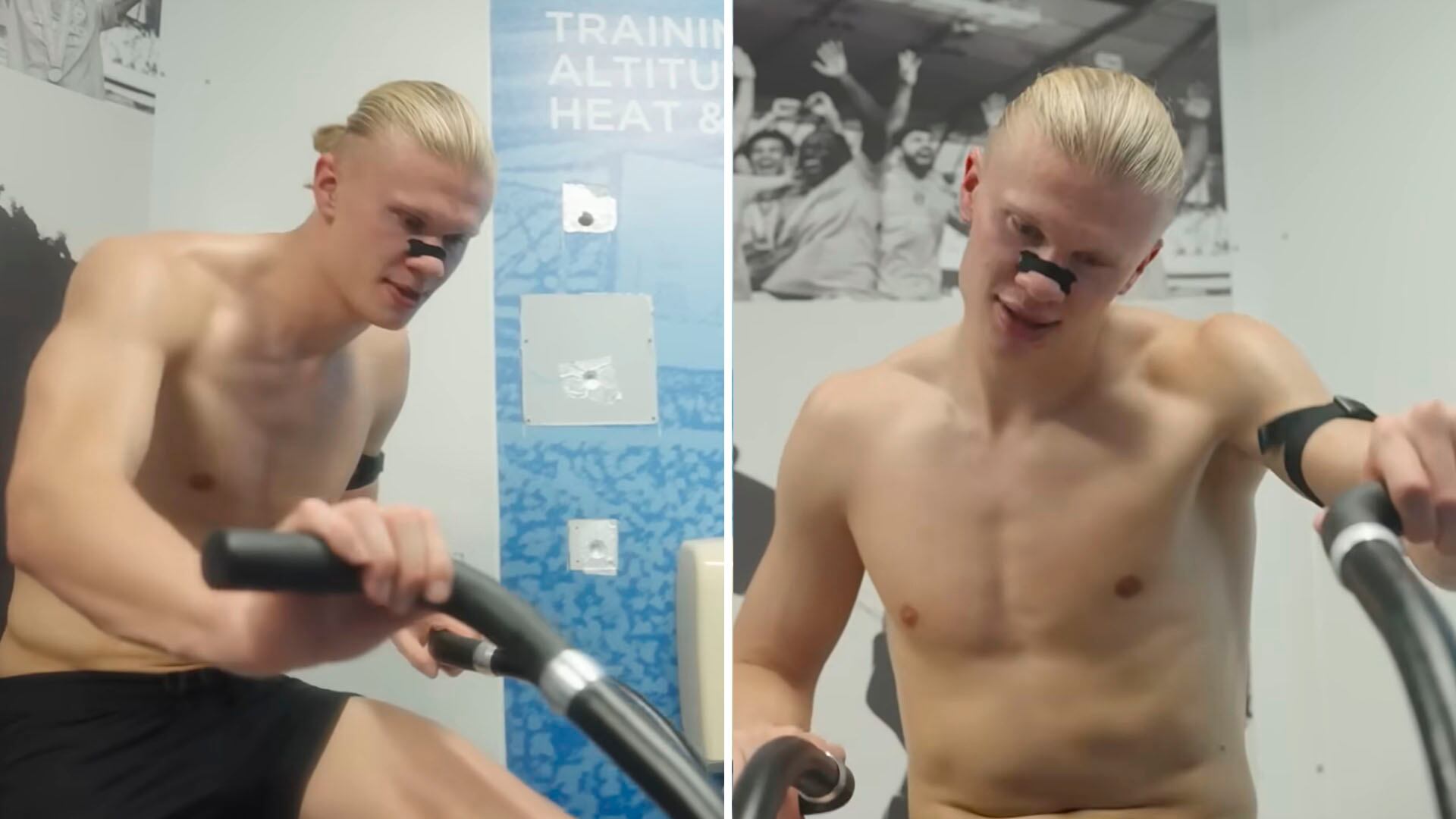 El entrenamiento en cámara hipóxica permite a Haaland simular condiciones de altitud y fortalecer su capacidad cardiovascular para el fútbol de élite (Youtube: Erling Haaland)