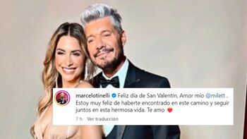 Marcello Tinelli envió romántico mensaje