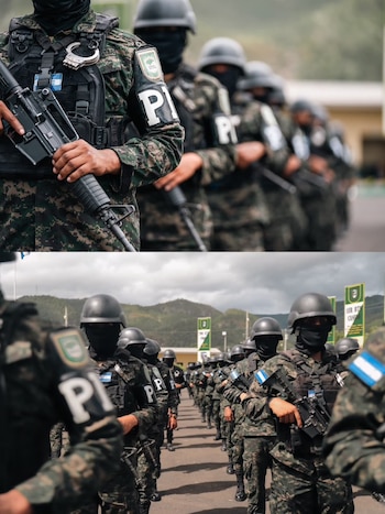 Asfura reiteró su respaldo a la PMOP para enfrentar el narcotráfico, el crimen organizado y la extorsión. (Foto: Casa Presidencial)