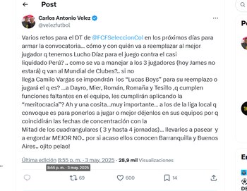 Post de Carlos Antonio Vélez