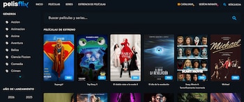 Este sitio tiene en su catálogo títulos que aún están en cartelera. (Pelisflix)