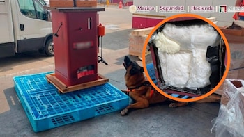 Encuentran en el AICM metanfetamina dentro de una maquina para carpintería: tenia como destino Australia