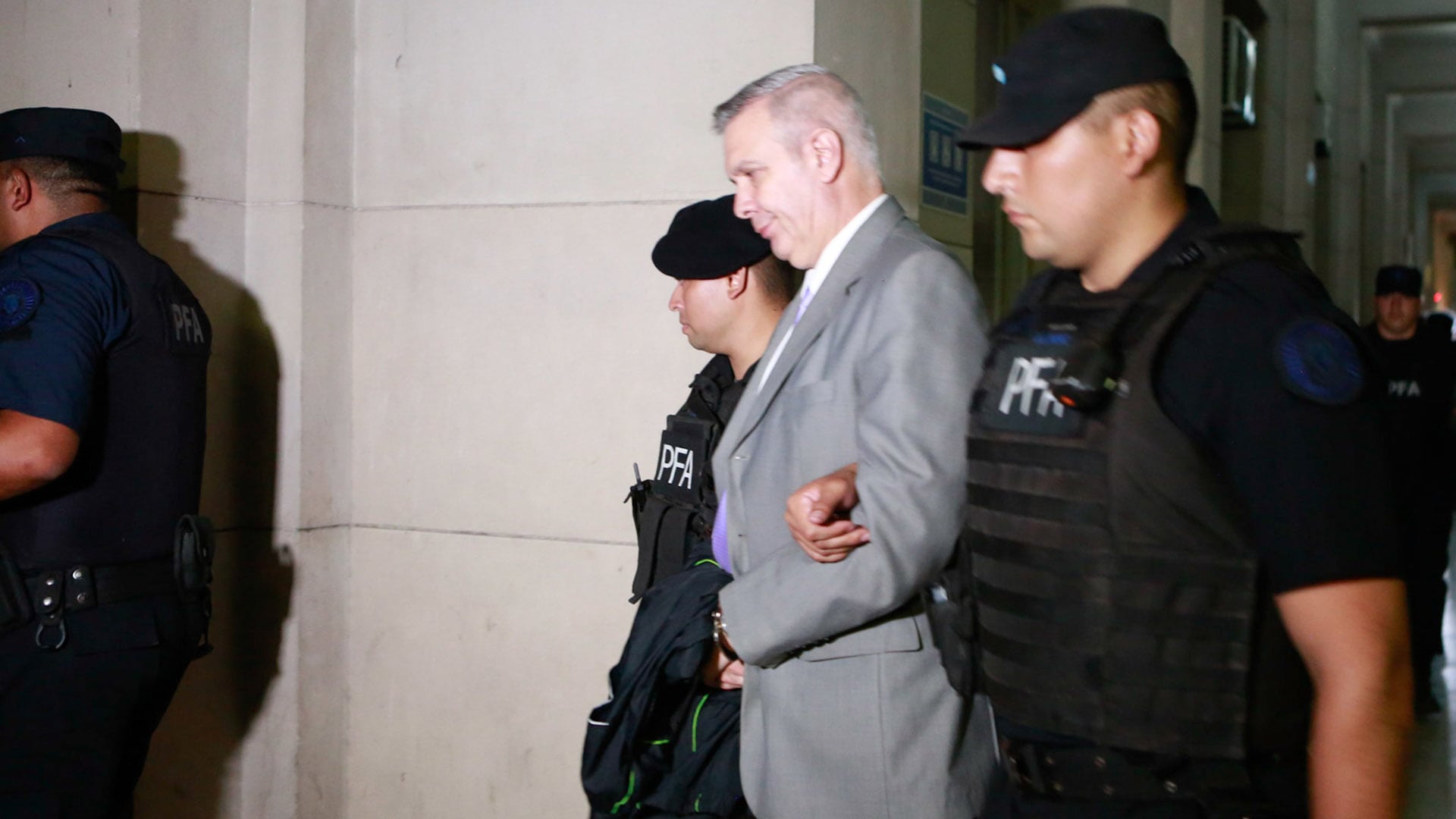 El ex jefe de Policía de Tucumán, Hugo Rubén Sánchez, tras ser condenado en 2018 (Nicolás Nuñez)