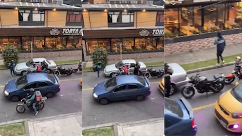 En video quedó la agresión de un repartidor de Rappi a un adulto mayor, presuntamente porque no le cedió el paso en una vía de Bogotá