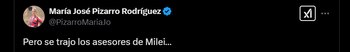 María José Pizarro respondió a