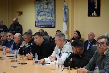Cristian Jerónimo, en la reunión de la CGT y las CTA