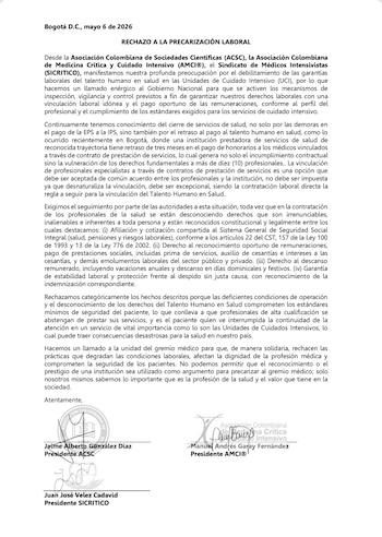 Los representantes del sector aseguraron que algunos profesionales altamente calificados podrían abstenerse de prestar sus servicios ante la falta de garantías laborales - crédito Asociación Colombiana de Sociedades Científicas