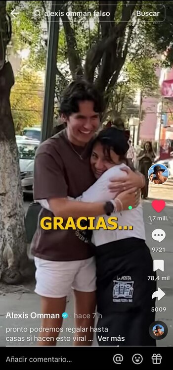 Influencer regala auto foto: Captura