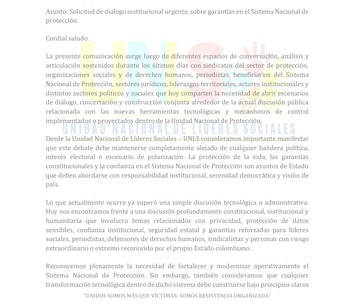 Unidad Nacional de Líderes Sociales