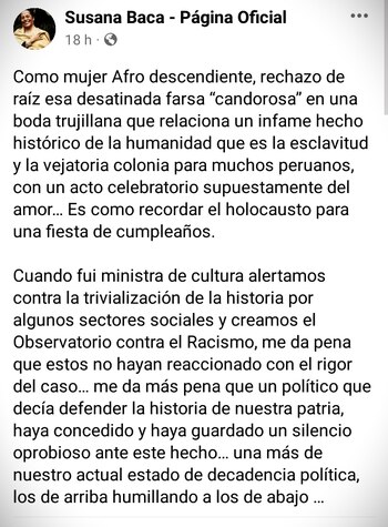 Post de Susana Baca en