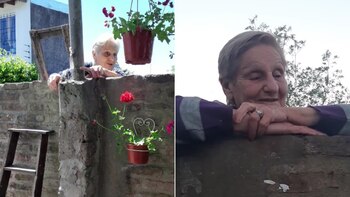 La ventanita le permite a Elvira compartir comida y chusmear sin necesidad de subirse a una escalera (TikTok)