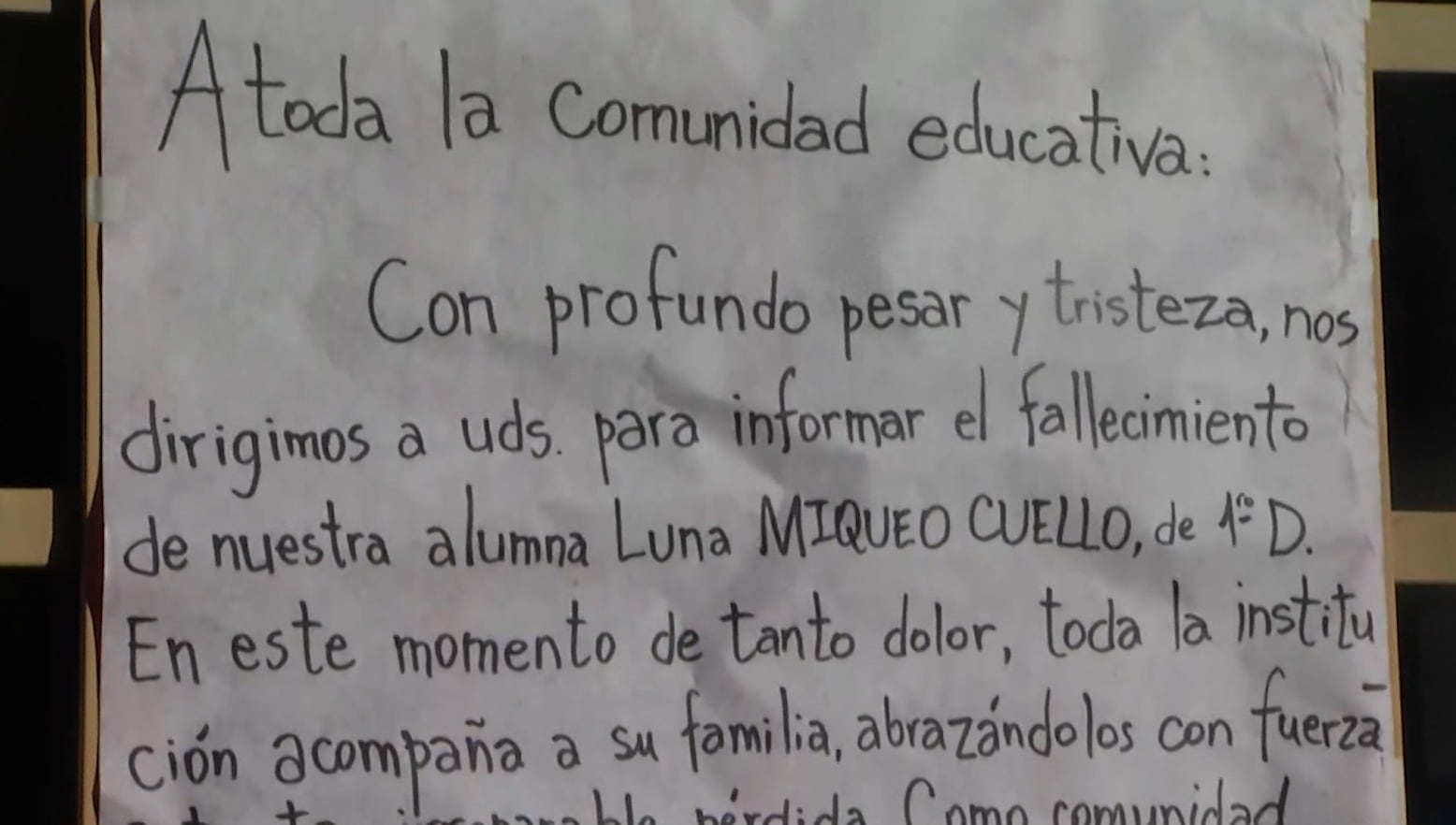 La escuela cerró el pasado lunes