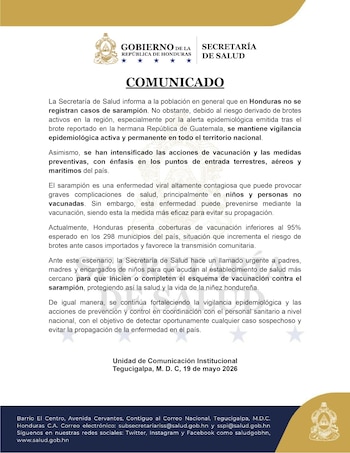 La Secretaría de Salud llama urgentemente a padres a completar los esquemas de vacunación para prevenir brotes de sarampión en menores y población vulnerable.