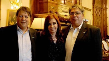 Jorge Devoto (izquierda) junto a